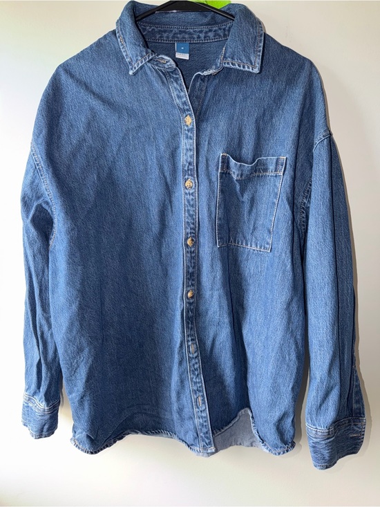 Old Navy Jackets & Blazers - Old Navy Dark Blue Denim Button-Front Shirt